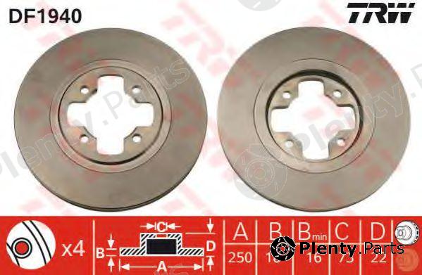  TRW part DF1940 Brake Disc