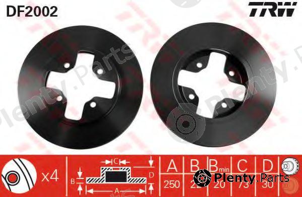  TRW part DF2002 Brake Disc