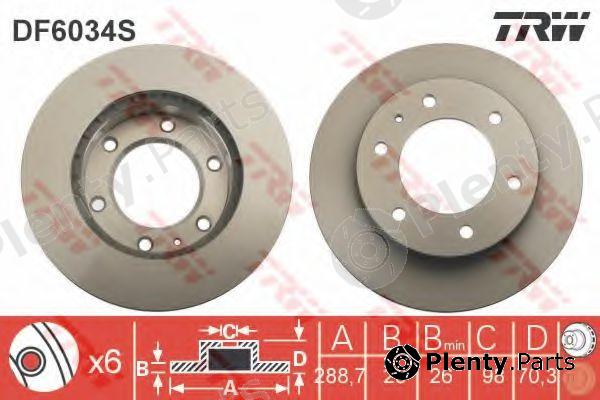  TRW part DF6034S Brake Disc
