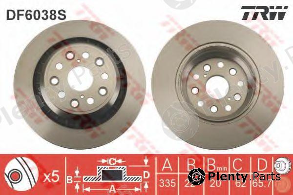  TRW part DF6038S Brake Disc