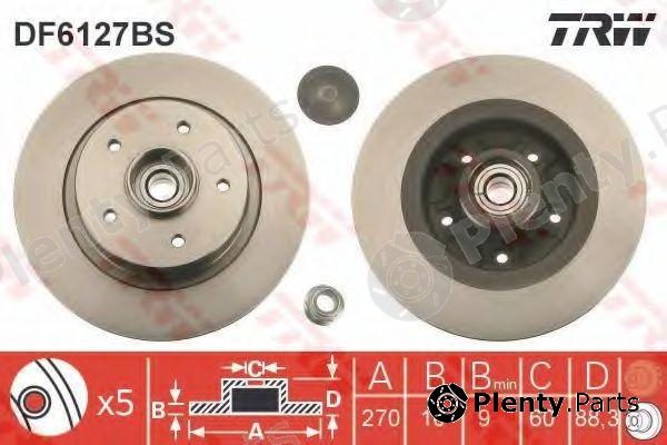  TRW part DF6127BS Brake Disc