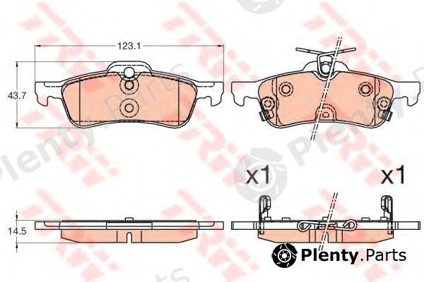  TRW part GDB3588 Brake Pad Set, disc brake