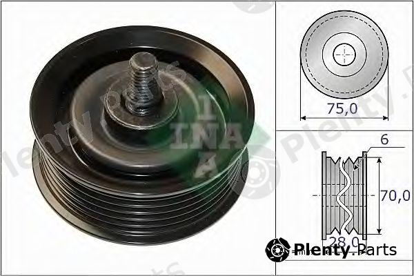  INA part 532074410 Deflection/Guide Pulley, v-ribbed belt