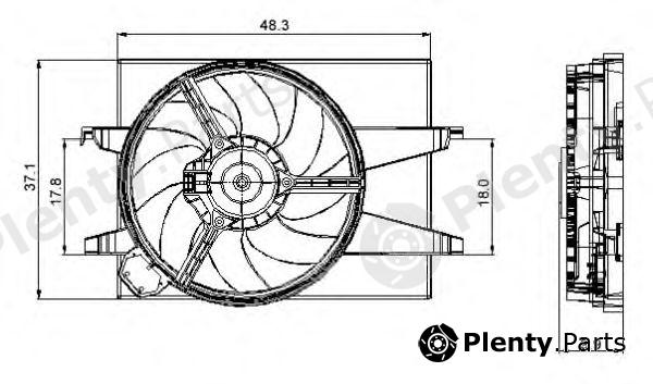  NRF part 47006 Fan, radiator