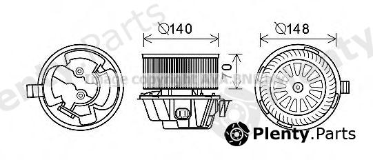  AVA QUALITY COOLING part DA8012 Electric Motor, interior blower