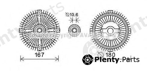  AVA QUALITY COOLING part MSC548 Clutch, radiator fan