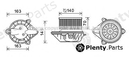 AVA QUALITY COOLING part OL8624 Electric Motor, interior blower