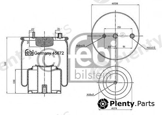  FEBI BILSTEIN part 45672 Boot, air suspension