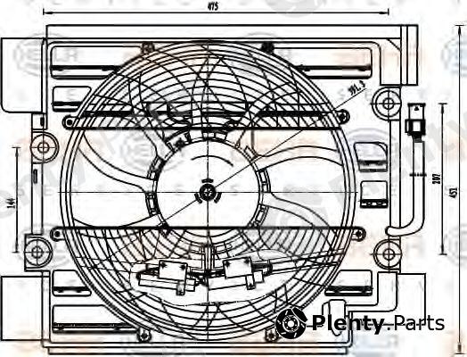  BEHR part 8EW351040-101 (8EW351040101) Fan, A/C condenser