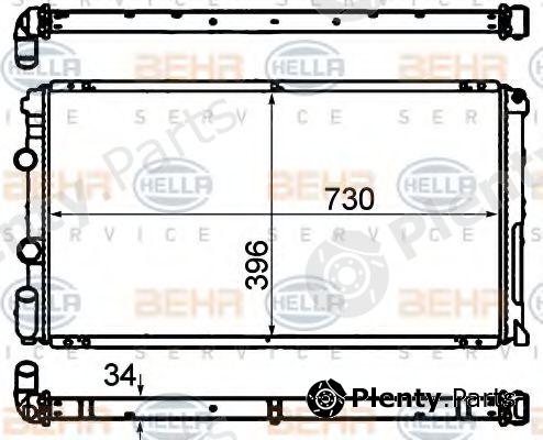  BEHR part 8MK376708-451 (8MK376708451) Radiator, engine cooling