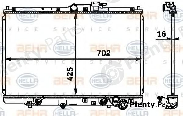  BEHR part 8MK376718-521 (8MK376718521) Radiator, engine cooling