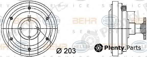  BEHR part 8MV376731-361 (8MV376731361) Clutch, radiator fan