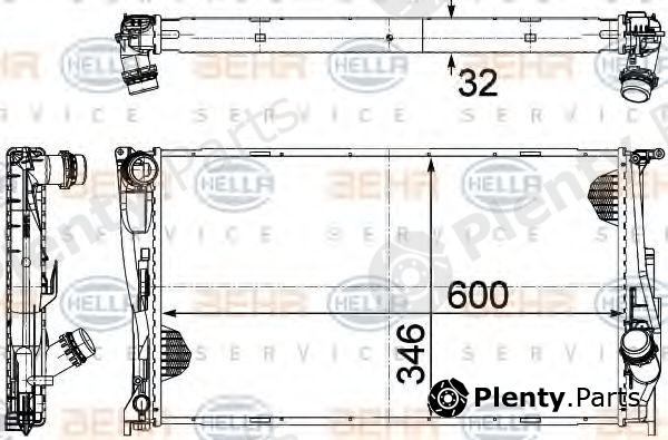  BEHR part 8MK376754-014 (8MK376754014) Radiator, engine cooling