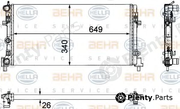  BEHR part 8MK376754-284 (8MK376754284) Radiator, engine cooling