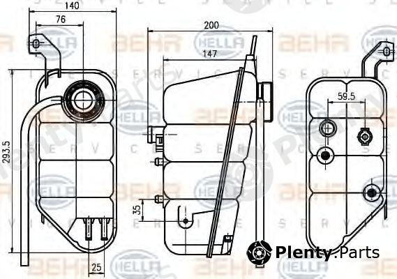  BEHR part 8MA376755-131 (8MA376755131) Expansion Tank, coolant