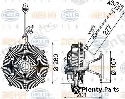  BEHR part 8MV376757-461 (8MV376757461) Clutch, radiator fan