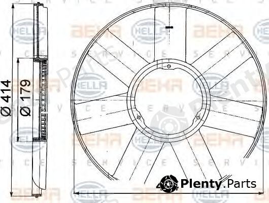  BEHR part 8MV376757-481 (8MV376757481) Fan Wheel, engine cooling