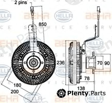  BEHR part 8MV376758-511 (8MV376758511) Clutch, radiator fan