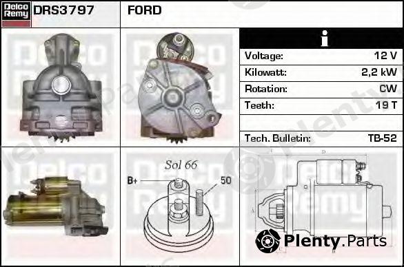  DELCO REMY part DRS3797N Starter