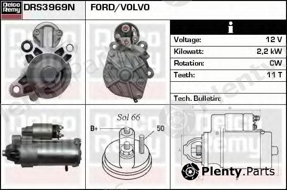  DELCO REMY part DRS3969N Starter
