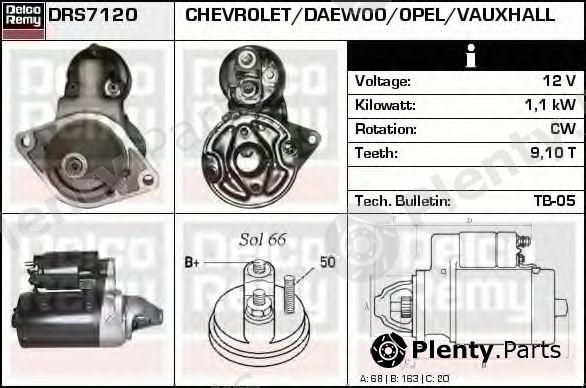  DELCO REMY part DRS7120N Starter