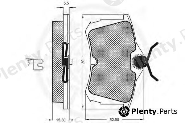  OPTIMAL part 10312 Brake Pad Set, disc brake