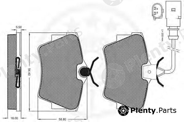  OPTIMAL part 10338 Brake Pad Set, disc brake