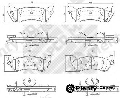  MAPCO part 6707 Brake Pad Set, disc brake