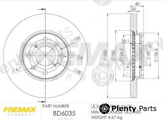  FREMAX part BD-6035 (BD6035) Brake Disc