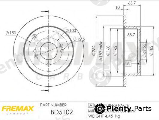  FREMAX part BD-5102 (BD5102) Brake Disc