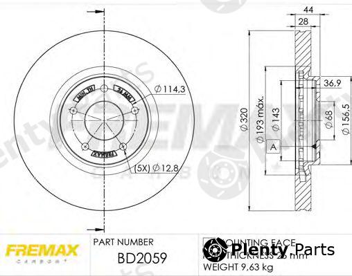  FREMAX part BD-2059 (BD2059) Brake Disc