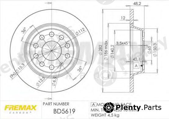  FREMAX part BD-5619 (BD5619) Brake Disc