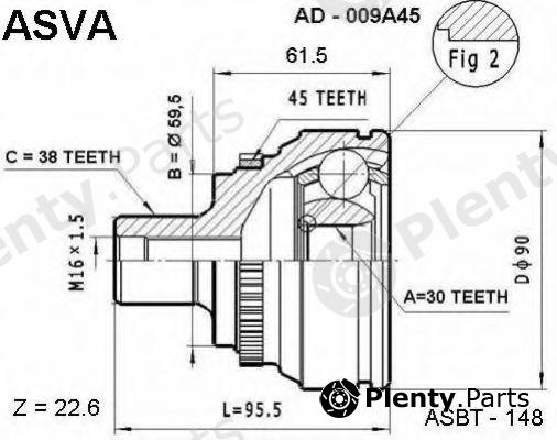  ASVA part AD009A45 Replacement part
