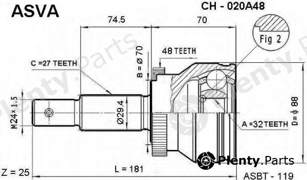  ASVA part CH020A48 Replacement part