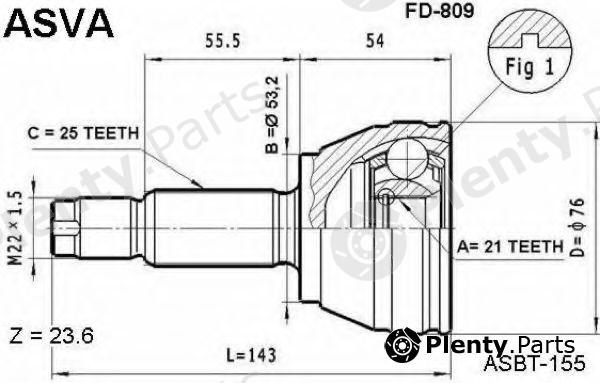  ASVA part FD-809 (FD809) Replacement part