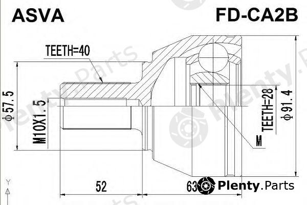  ASVA part FD-CA2B (FDCA2B) Joint Kit, drive shaft