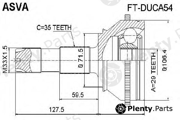  ASVA part FTDUCA54 Joint Kit, drive shaft