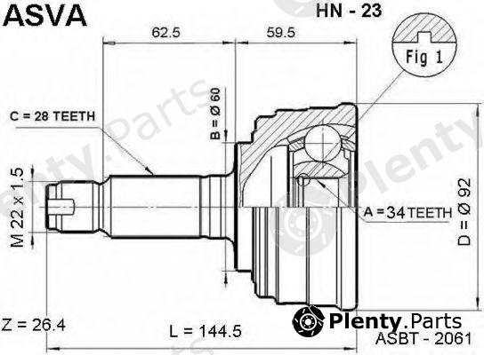  ASVA part HN23 Replacement part