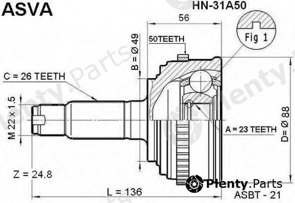  ASVA part HN31A50 Replacement part