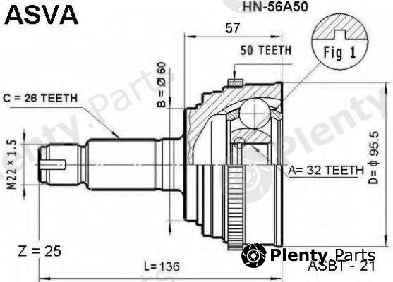  ASVA part HN56A50 Replacement part