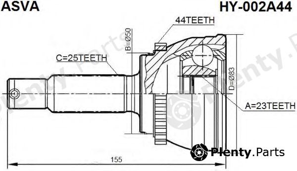  ASVA part HY002A44 Joint Kit, drive shaft