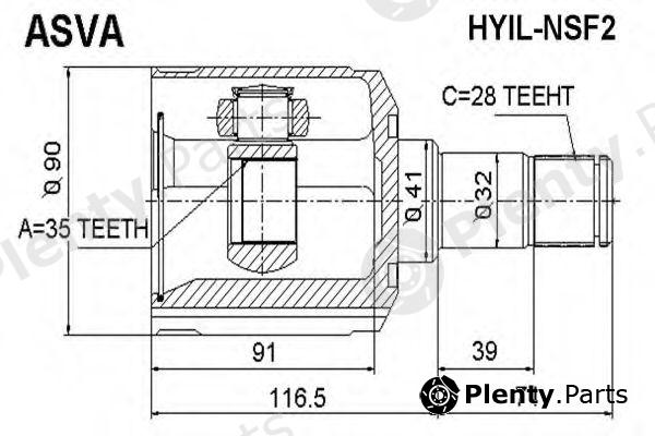  ASVA part HYIL-NSF2 (HYILNSF2) Replacement part