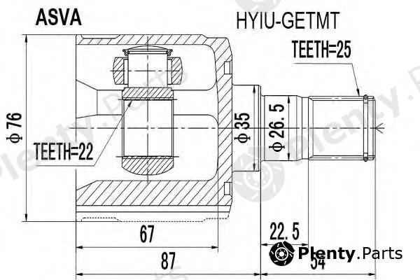  ASVA part HYIU-GETMT (HYIUGETMT) Replacement part