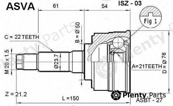  ASVA part ISZ03 Replacement part
