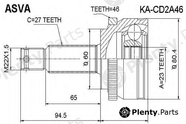  ASVA part KACD2A46 Replacement part