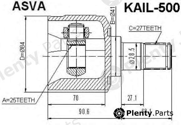  ASVA part KAIL500 Joint Kit, drive shaft
