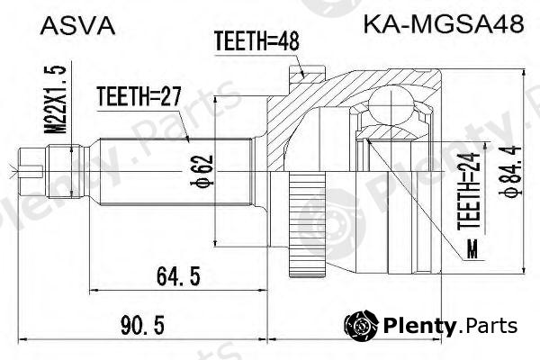  ASVA part KA-MGSA48 (KAMGSA48) Replacement part