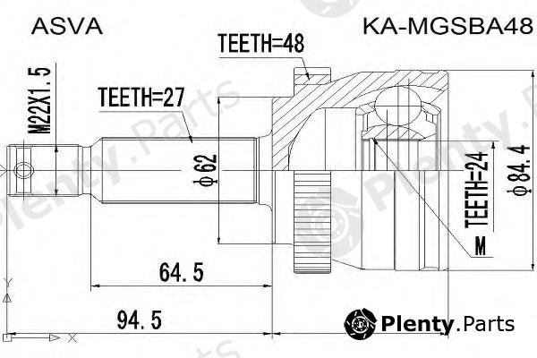  ASVA part KA-MGSBA48 (KAMGSBA48) Replacement part