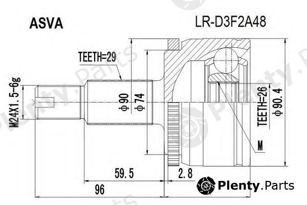  ASVA part LR-D3F2A48 (LRD3F2A48) Replacement part