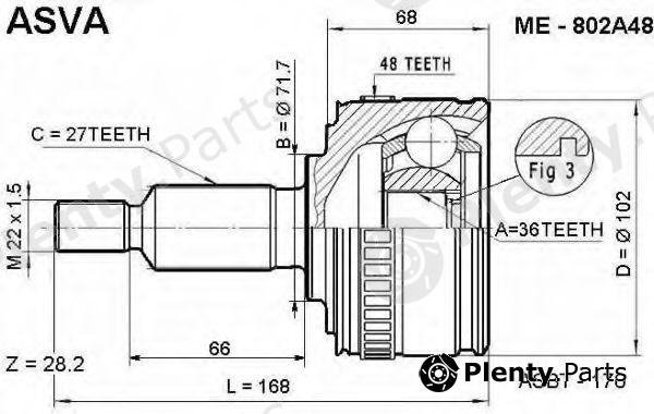  ASVA part ME802A48 Replacement part